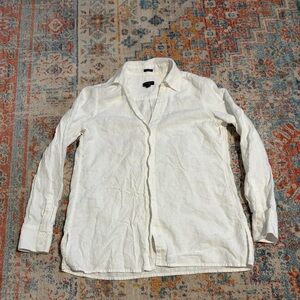 Talbots Irish linen white button-down